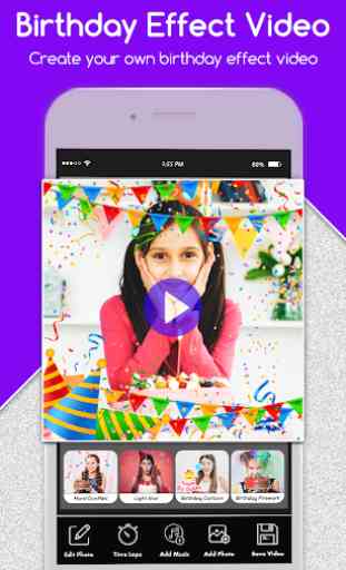Happy Birthday Photo Effect Video Animation Maker 1