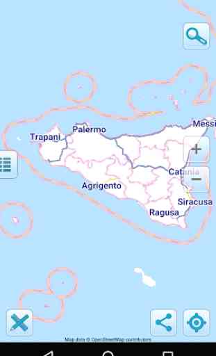 Map islands of Italy offline 1