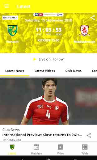 Norwich City Official App 1