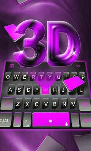 Nuovo tema Classic 3d Purple per Tastiera 2