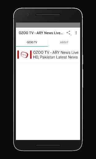OZOO TV - ARY News Live HD, Pakistan Latest News 2