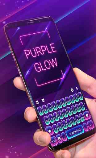 Purple Glow Tema Tastiera 2