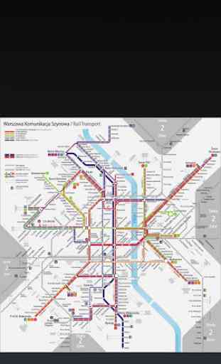 Warsaw Metro & Tram Map 1