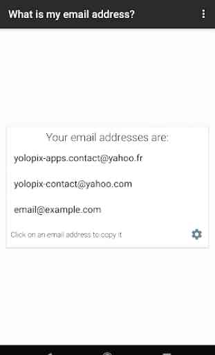 What is my email address? 1