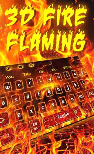 3D Flaming Fire Keyboard Theme 1