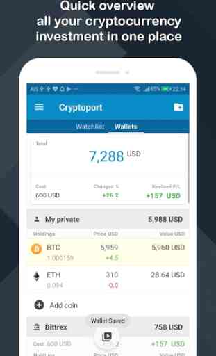 CryptoPort - Coin portfolio tracker 1