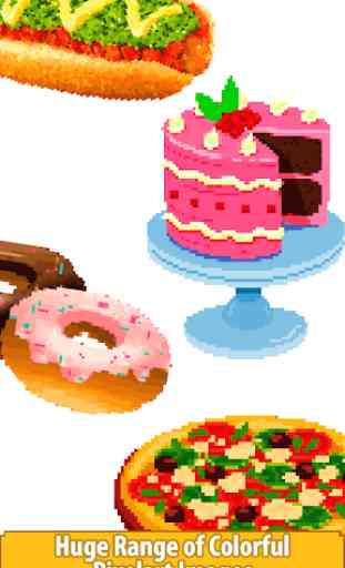 Food Color by Number - Pixel Number Draw Coloring 2