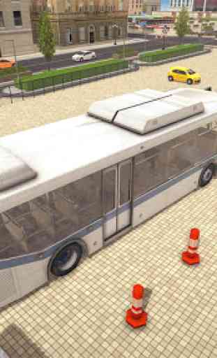 Moderno Autobus Guida Classico Parcheggio 1