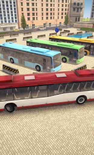 Moderno Autobus Guida Classico Parcheggio 2