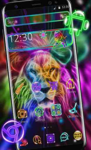 Neon Lion Cool Theme 1