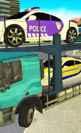 polizia auto trasportatore simulator carico camion 2
