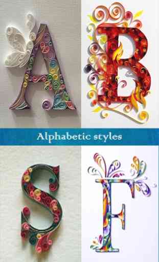 Stylish Alphabet Design – Quilling Paper Alphabets 1