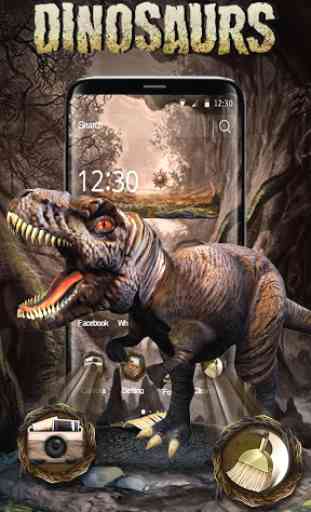 Tema del launcher dei dinosauri 3d 2