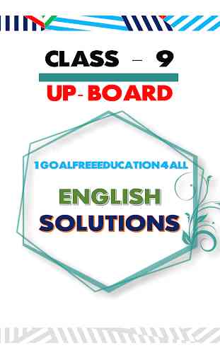 9th class english solution upboard 1