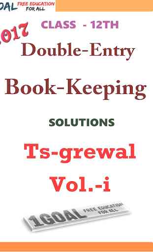 Account Class-12 Solutions (TS Grewal Vol-1) 2017 1