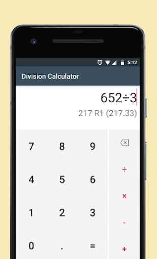 Divisione Calcolatrice (con Remainders o Decimali) 1