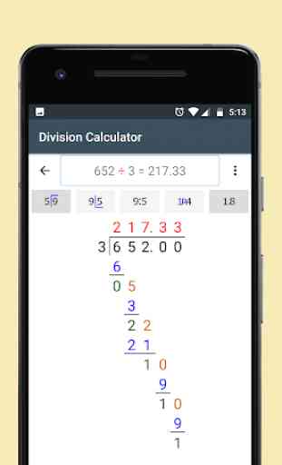 Divisione Calcolatrice (con Remainders o Decimali) 3
