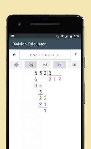 Divisione Calcolatrice (con Remainders o Decimali) 4