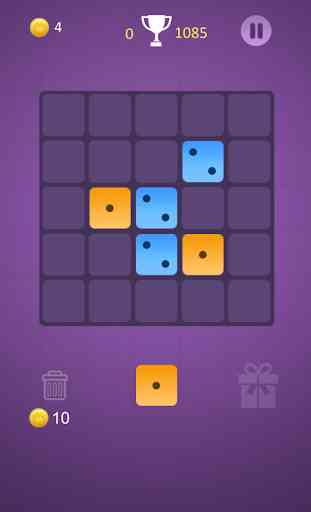 Dominoes puzzle - merge blocks with same numbers 4