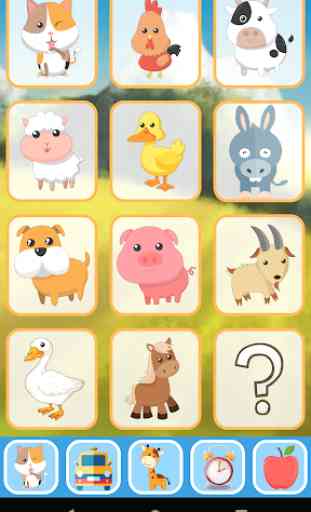 Farm animals for toddler Babies card Animal sounds 1