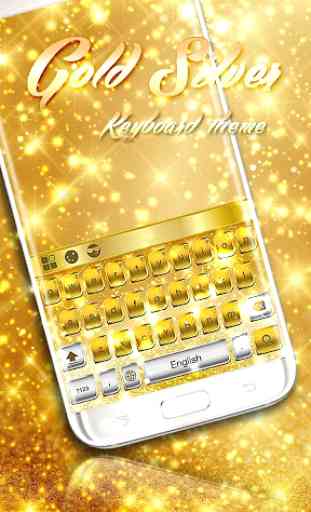 Gold Silver Keyboard Theme 1
