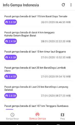 Info Gempa Indonesia,  Bersumber dari BMKG 2