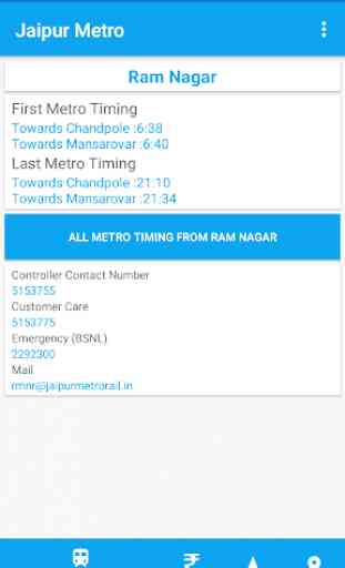 Jaipur Metro Timetable 2