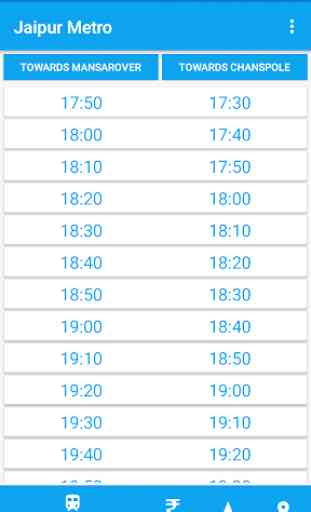 Jaipur Metro Timetable 3