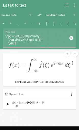 LaTeX equation editor: Unicode Math Symbols 2