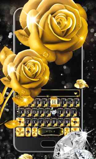 Nuovo tema Gold Rose Lux per Tastiera 1