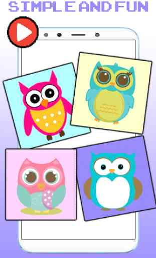 Owl Coloring By Number Pixel Art 1