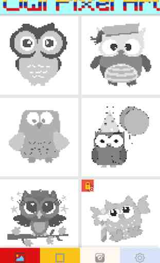 Owl Coloring By Number Pixel Art 3