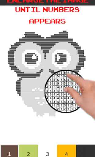 Owl Coloring By Number Pixel Art 4