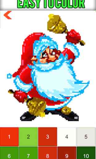 Santa Claus Pixelart: Christmas Color by Number 4