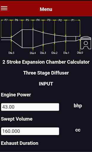Two 2 Stroke Exhaust Expansion Chamber Calculator 2