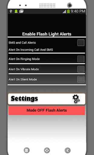 Avvisi flash su chiamata SMS 1