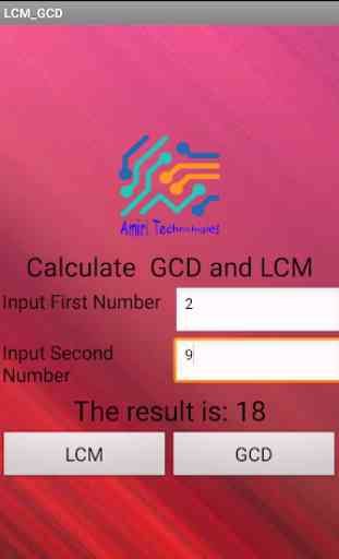 Calculate GCD and LCM 1