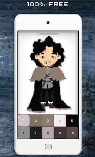 Game of Thrones Color by Number - GoT Pixel Art 2