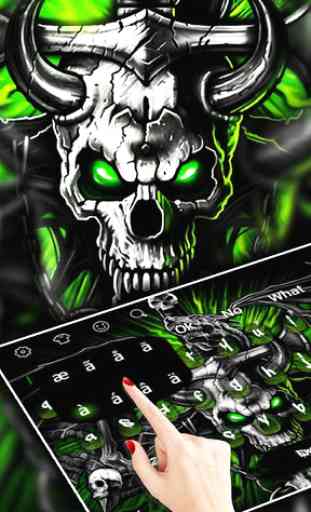 Gothic Metal Graffiti Skull Keyboard Theme 1