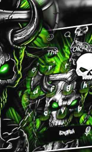 Gothic Metal Graffiti Skull Keyboard Theme 4
