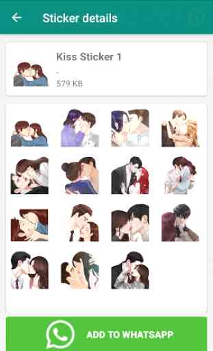 Kiss, Romance, Love Stickers for Whatsapp 2020 2