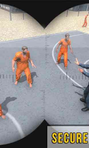 Poliziotto cecchino prigione 3D: fuga prigionieri 3