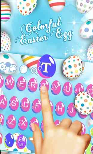 Tema tastiera uovo di Pasqua colorato 1