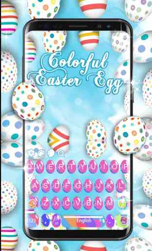 Tema tastiera uovo di Pasqua colorato 3