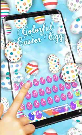 Tema tastiera uovo di Pasqua colorato 4