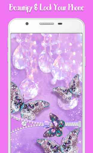 Viola Diamante Schermata di Blocco Cerniera 2