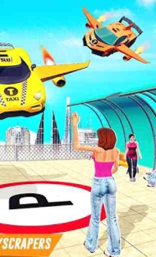 volando Auto Giallo Taxi Città Taxi Guida Giochi 1