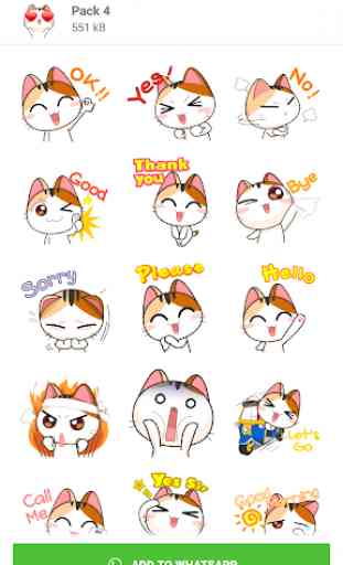WAStickerApps Cute Cat Stickers 1