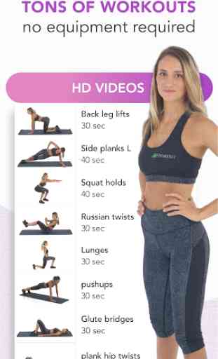 Workout for Women. Female fitness training at home 4