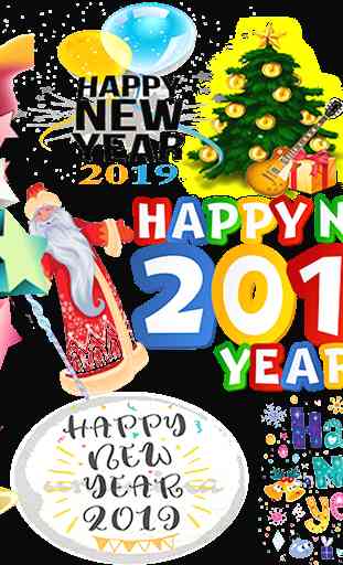 Adesivi Happy New Year 2019 4
